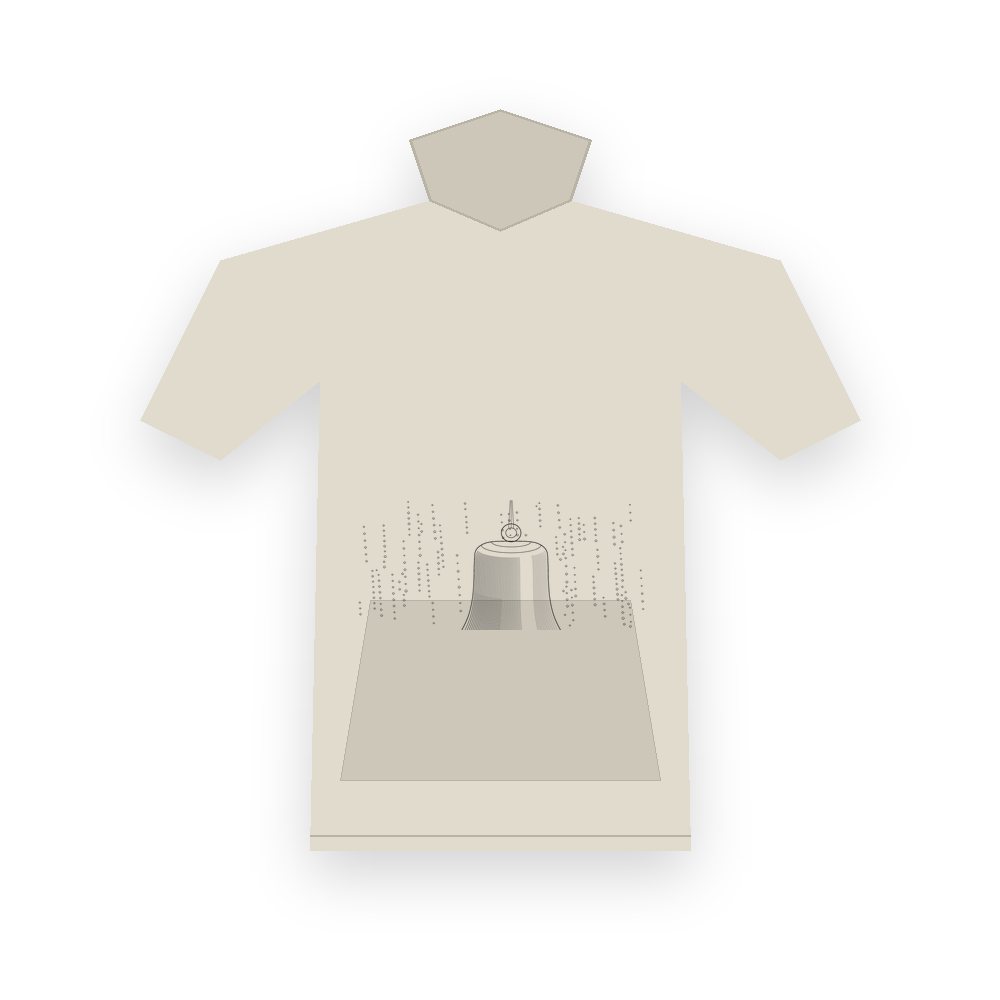 The Bell in the Rain hoodie, Bone