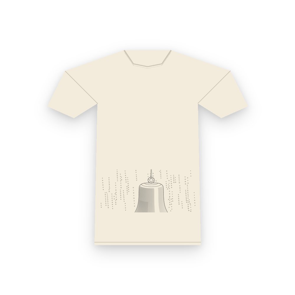 The Bell in the Rain tee, Ivory
