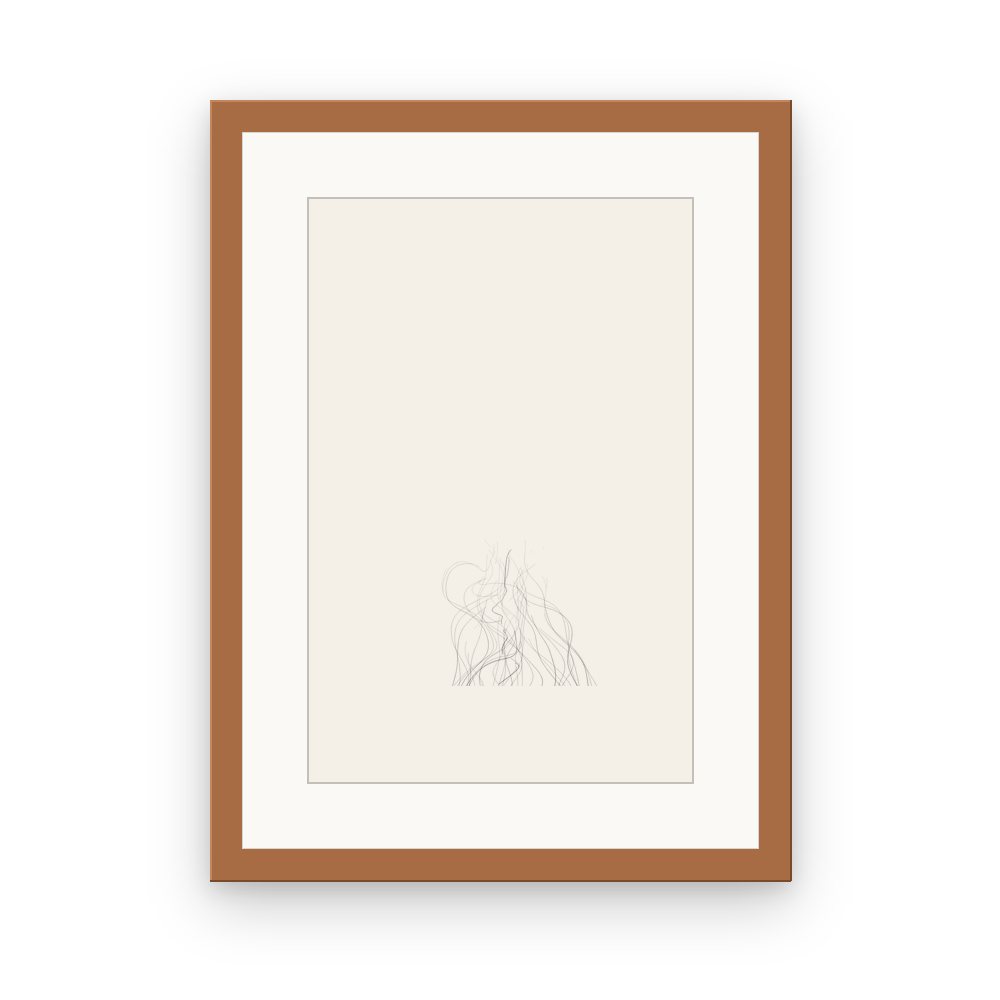 The Candle Ring, framed, Red Oak