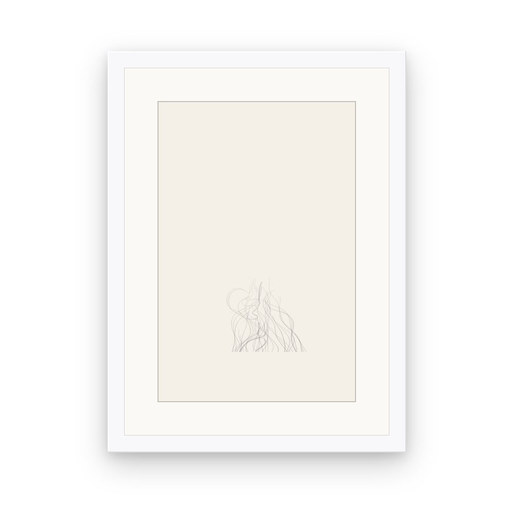 The Candle Ring, framed, White