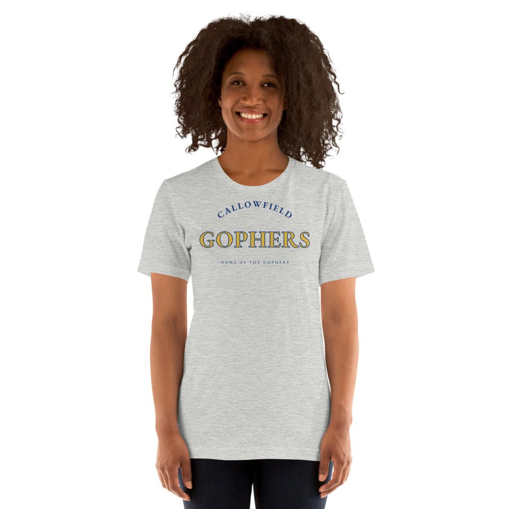 The Gophers tee, Athletic Heather, as worn