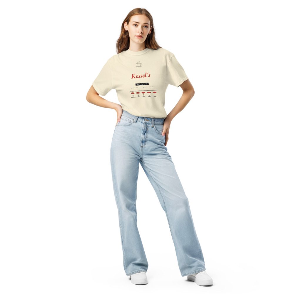 Kessel's Diner tee, Ivory, as worn