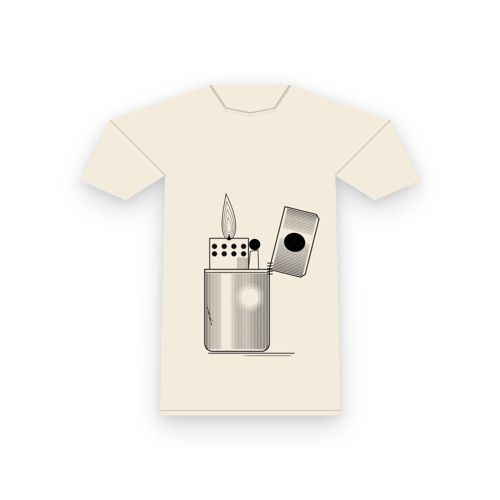 The Lighter Quote tee, Ivory
