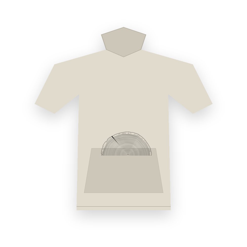 The Tree Rings hoodie, Bone
